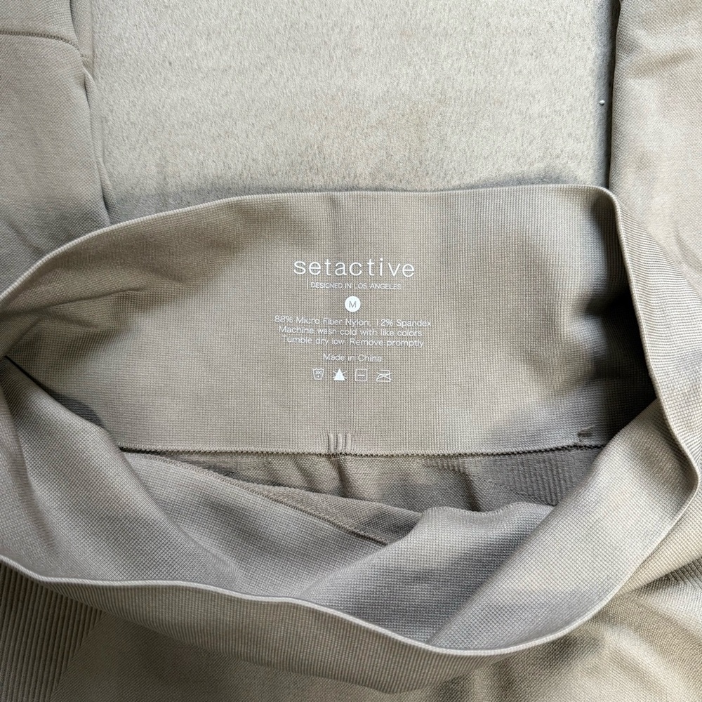 SET Active Sculptflex Seamless Active Leggings In Tan Breeze Womens Medium